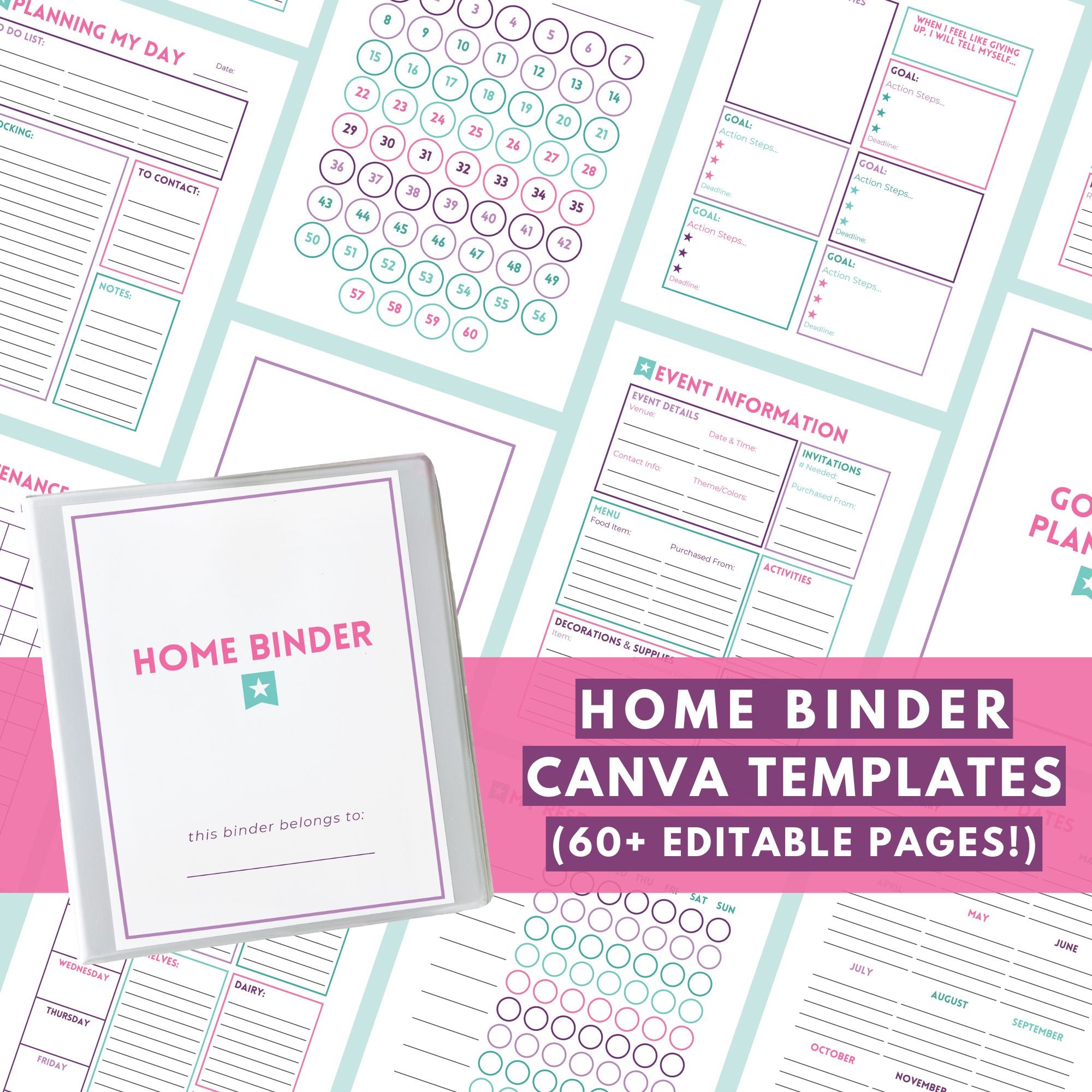 Editable Home Binder Canva Templates – Abby Organizes editable-home-binder-canva-templates-abby-organizes