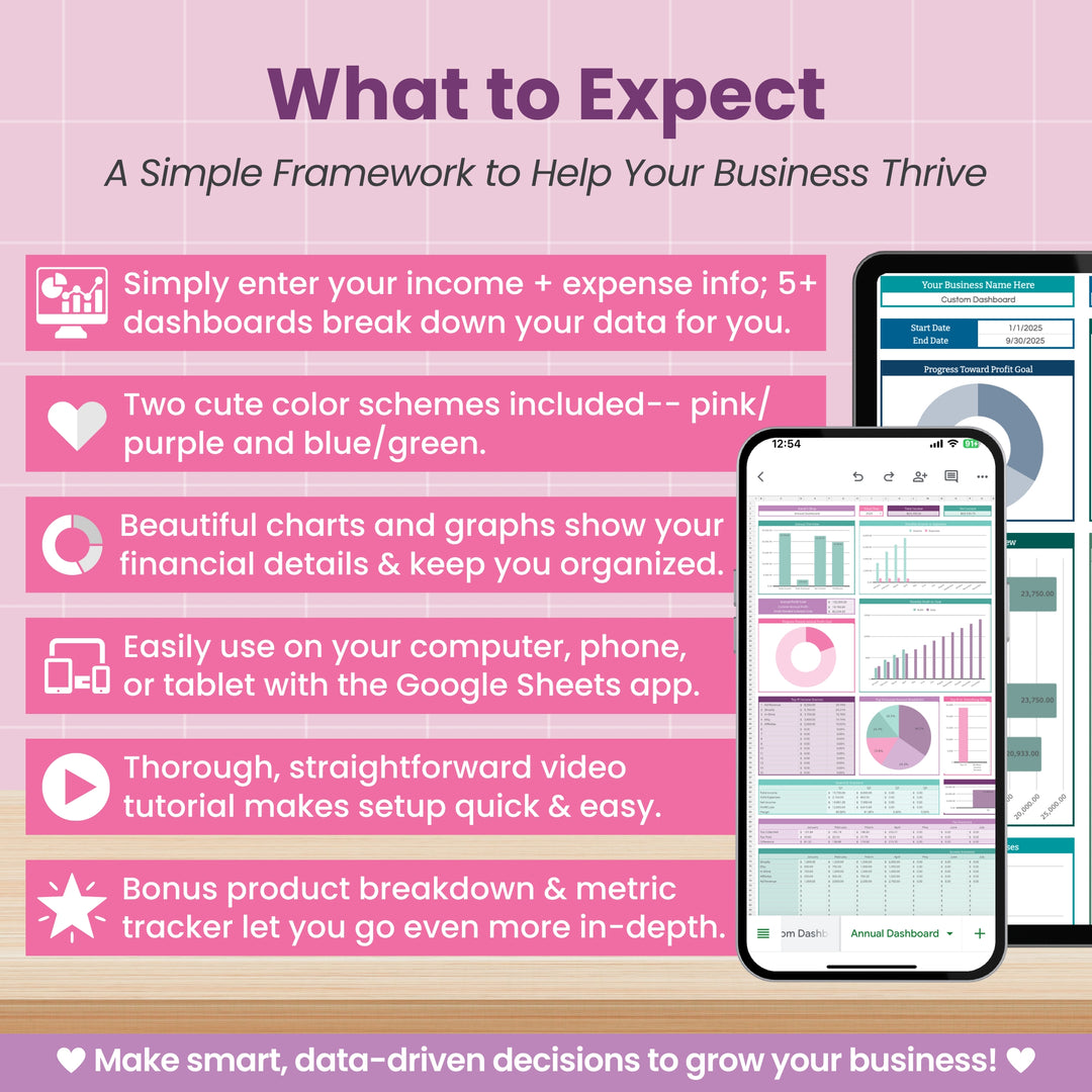 Small Business Bookkeeping Spreadsheet for Google Sheets