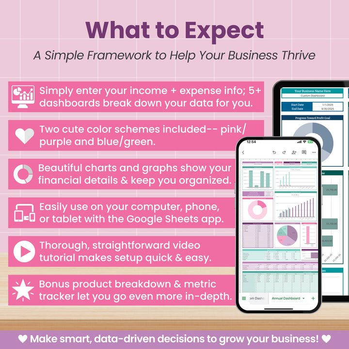 Small Business Bookkeeping Spreadsheet for Google Sheets