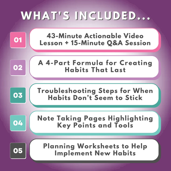 The Habit-Forming Formula Workshop What's Included in the Class