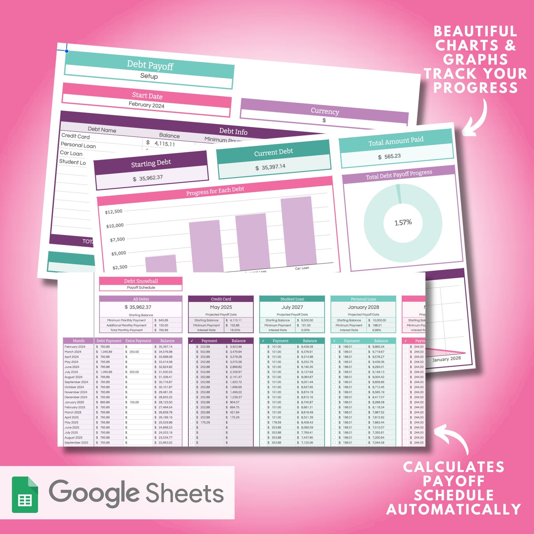 Debt Snowball Spreadsheet For Google Sheets Abby Organizes Debt snowball spreadsheet for google sheets abby organizes