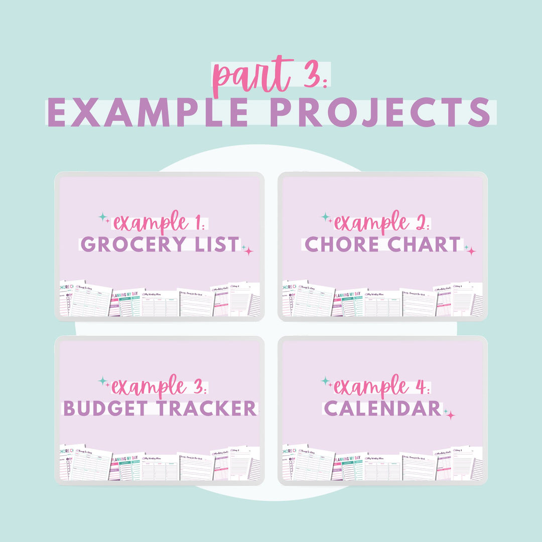 Create Your Own Organizing Printables with Canva, Part 3: Example Projects