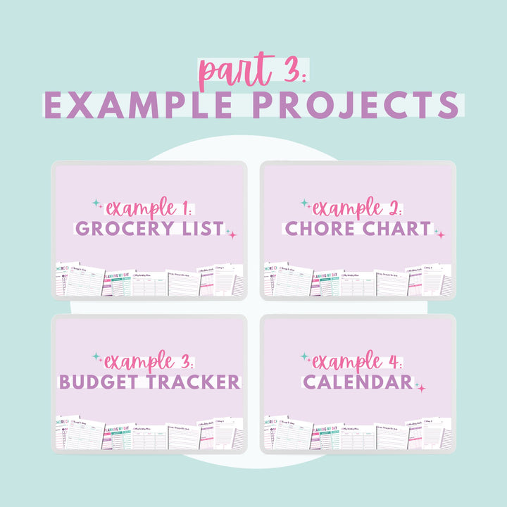 Create Your Own Organizing Printables with Canva, Part 3: Example Projects