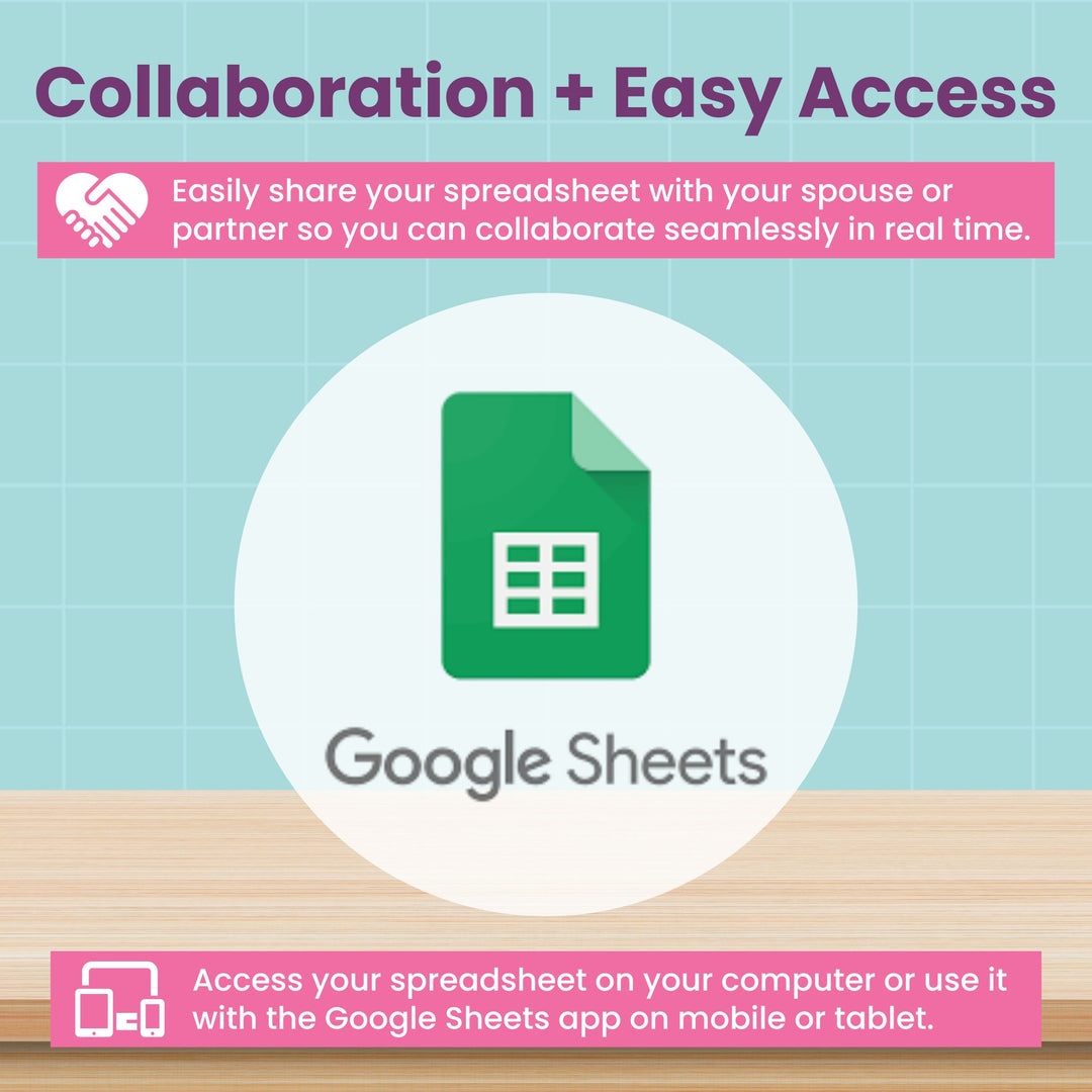 Monthly Budget Spreadsheet for Google Sheets