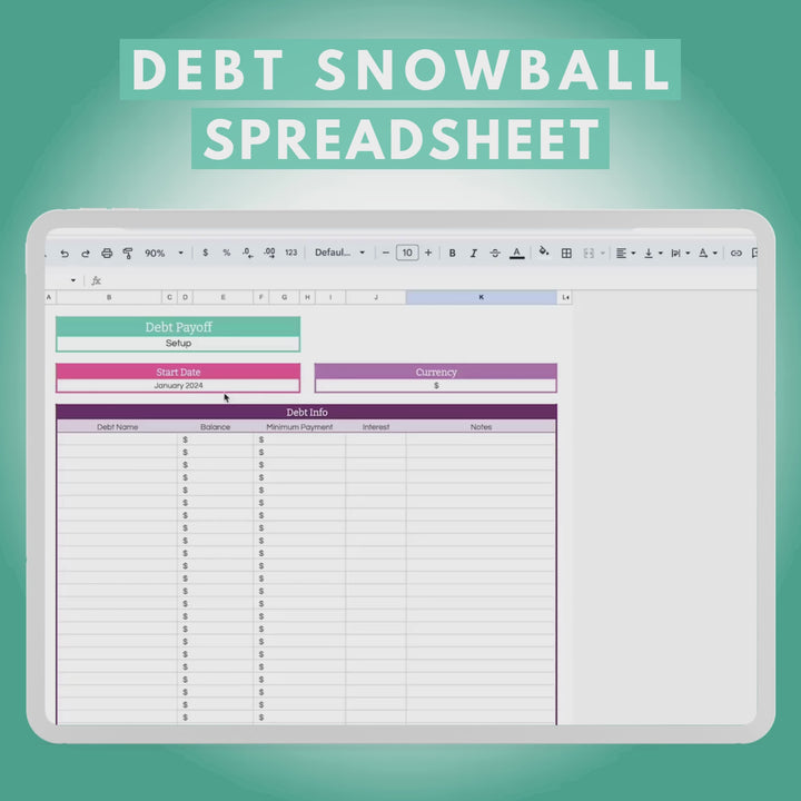 Debt Snowball Spreadsheet and Debt Avalanche Spreadsheet for paying off debt